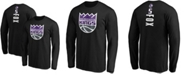 Fanatics Men's De'Aaron Fox Black Sacramento Kings Team Playmaker Name and Number Long Sleeve T-shirt